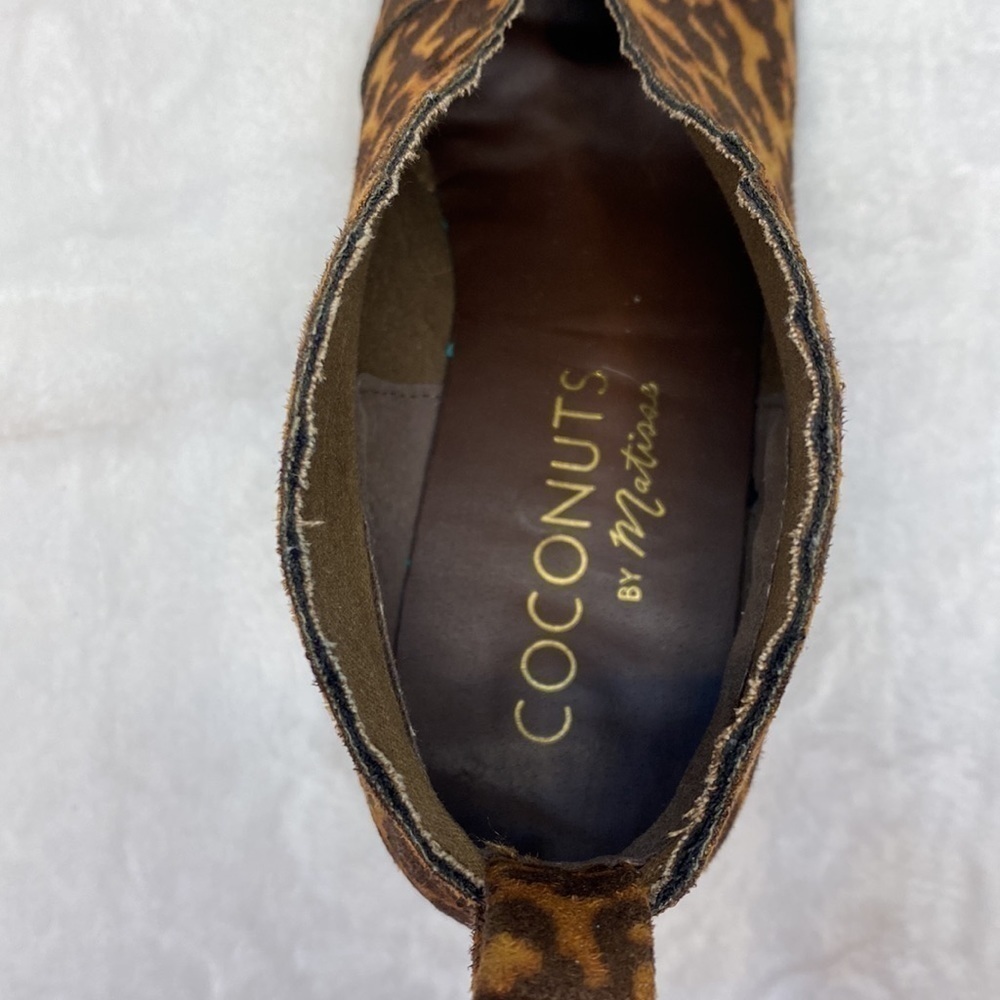 𝅺coconuts by Matisse Addie Leopard Print Ankle Booties Size 6.5M - Picture 11 of 16